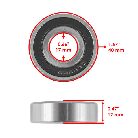 Upgrade Your Lawn Game With This Top Shelf 42C Deck Spindle Bearing Repair Kit Featuring Four Heavy Duty Ball Bearings dimensions 40 mm x 12 mm.