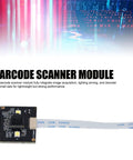 Turbo Fast Barcode Scanner Module With USB Interface circuit board and ribbon cable on white background