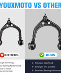 Rock Solid Front Control Arm And Lower Upper Suspension Kit Pull Up And Bolt Right In For Smooth Cruising Upgrade On Rwd Chargers 300s Challengers And Magnums 14 Piece Heavy Duty Replacement Set comparison showing premium design features.