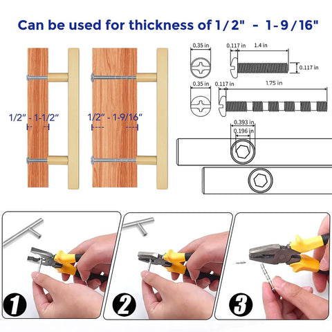 Premium Champagne Gold Square Cabinet Handles 5 Inch Drawer Pulls Five Pack Pro Grade Hardware and installation guide.