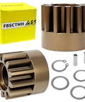 Lawn Sweeper Wheel Drive Pinion Replacement Kit For John Deere Groundwork Bray Hardy 42 Inch STS Models Two Pack with steel pins and clips.