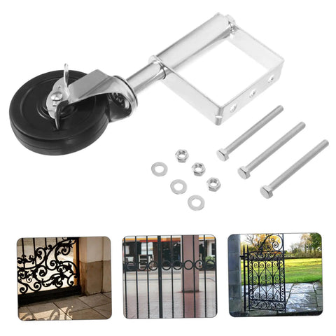 Heavy Duty Spring Loaded Gate Caster With Shock Absorbing Suspension For Buttery Smooth Rolling On Wood And Tubular Farm Gates, included parts.