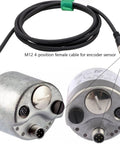 M12 A Coded 4 Pin Female Shielded Cable With Bare Wire Leads For Actuator Sensor Encoder And Industrial Automation DeviceNet CANopen IO Link Profibus 3m shown with connectors