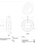 Unsealed Spherical Plain Bearing With 20mm Bore And 35mm Outer Diameter line drawing dimensions and specifications.
