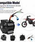 Beefed Up Replacement Electric Dirt Bike Motor And Ebike Drive Unit Built For Heavy Off Road Riding Compatible With IN 10 Models