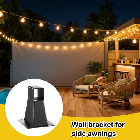 Wall Bracket For Awnings Side Support Rack Bracket Kit With Screws And Washers Awning Accessory Outdoor Mounting Tool Sturdy Design For Patio And Porch Easy Install