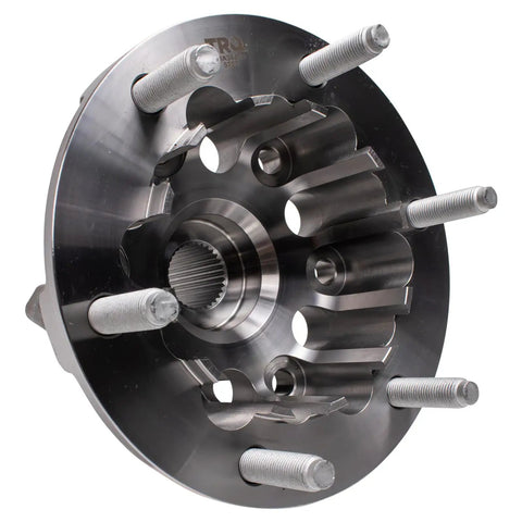 Premium Complete Front Left And Right Wheel Hub Bearing Assembly Set Direct Fit Heavy Duty Steel Core with bolt holes.