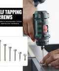 Self Tapping And Self Drilling Kit In 410 Stainless Steel With Washer Head, Rust Resistant Assortment for DIY Projects