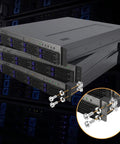 100 Pack Kickass Rack Mount Cage Nut Hardware Kit Featuring Tough M6 X 20mm Stainless Steel Screws And Washers for server installations.