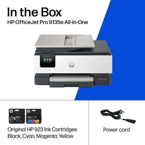 OfficeJet Pro Wireless All-In-One Color Inkjet Printer For Home Office With Print Scan Copy Fax Auto Duplex ADF AI Enabled Tech 3 Month Instant Ink Trial Included with ink cartridges and power cord