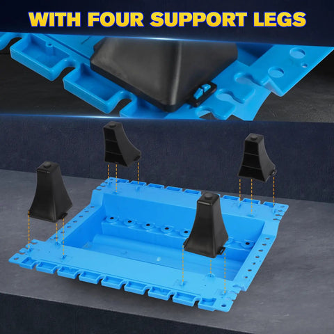 Pro Grade Engine Part Organizer Nylon Tray with support legs for easy tool storage and quick access in auto shop or DIY garage.