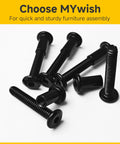 Sturdy M6 X 16mm Flat Head Hex Socket Cap Screws 20 Pack With Barrel Nuts 304 Stainless Steel Furniture Bolts Black Oxide Easy Use