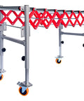 Heavy Duty Adjustable Conveyor Roller System With Wheels Expandable 14 To 52 Inch Length And 27.5 To 50 Inch Height