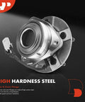 Heavy Duty Front Wheel Bearing And Hub Assembly Pair With Abs Sensor shown from the side, highlighting the high hardness steel material.
