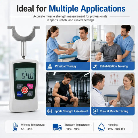 Portable Digital Handheld Dynamometer For Grip Strength Testing And Muscle Endurance Tracking With Dead On Accuracy in a clinical setting.