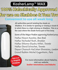 Max Matte Black Reading Lamp With A Twist To Reveal Or Hide Light For Shabbos Halacha Safe Dope Kosher Friendly Desk Or Table Light For Home Office And Gift Ready image showing lamp design and approval.