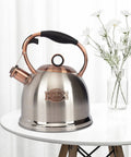 Stainless Steel Whistling Tea Kettle For Stovetop, Food Grade Build With A Thick 5 Layer Bottom For Even Heating, Heats Water Fast