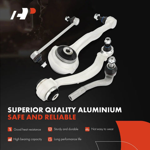 Top Shelf 8 Piece Front Suspension Kit With Lower Forward And Rearward Control Arms. Durable aluminum parts for Mercedes Benz.