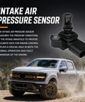 Precision Tuned Air Temperature And Intake Manifold Pressure Map Sensor For Chevy Silverado Malibu Equinox GMC Sierra 2500 3500 Cascada, black sensor with plug.