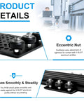 No Sweat 2080 V Slot Gantry Plate Kit 2 Pack showing POM wheels and adjustable eccentric nut for aluminum profiles.