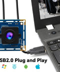 8MP USB Camera Module With 3264x2448 HD Resolution, IMX179 Sensor, 2.1mm Lens, UVC Plug And Play connected to a laptop
