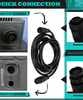 Top Shelf Beefy 10 Ft 9 Pin Transducer Extension Cord Marine Grade Waterproof for quick connection to sonar equipment.