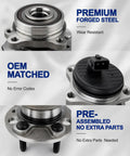 Close-up image of Front Wheel Bearing Hub Assembly 513263 for Dodge Avenger Chrysler 200 Sebring, highlighting premium steel and pre-assembly.