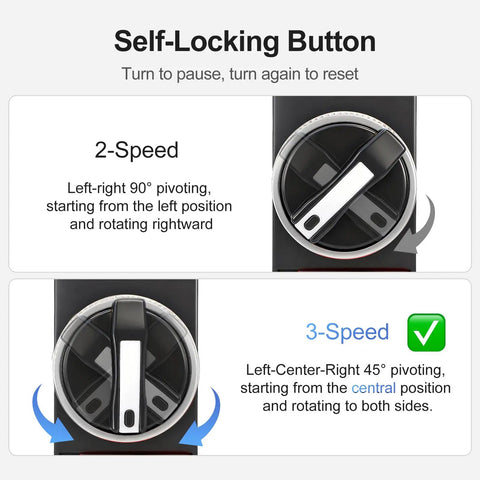 Three Position Maintained Selector Switch With 22mm Metal Head And 2NO Contacts UL CSA CE TUV Certified For Industrial Control Panel Applications Durable Electrical Control Switch showing 2-speed and 3-speed positions.
