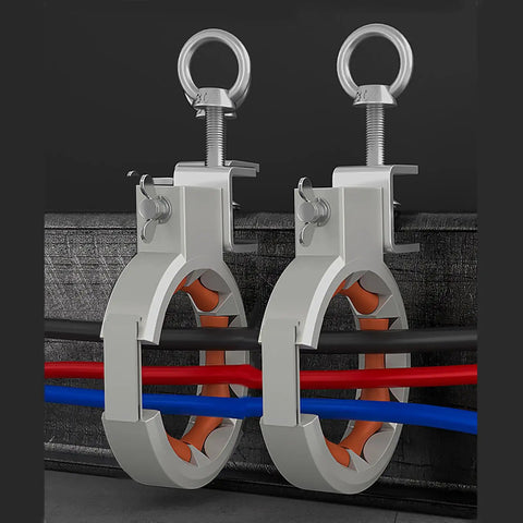 Bridge Cable Guide Tool With 65mm Opening Roller And 330 Degree Adjustable Clamp For Construction Wiring And Conduits Smooth Spindle Rollers That Prevent Wire Abrasion And Fit Inner Outer Edges For Multi Angle Pulling, stainless steel clamp on bridge edge