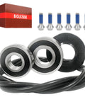 Heavy Duty Washer Tub Seal Bearing Kit For Samsung And Kenmore Front Loaders DC69-00804A includes three steel bearings and seal.
