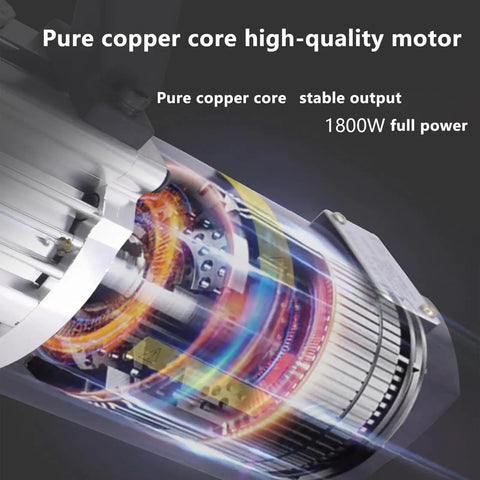 Close-up of copper core high-quality 1800W motor for Electric Hydraulic Rebar Cutter Tool 1800W Pro Grade Fast Five Second Cut