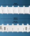 Wooden Wall Coat Rack With Six Hooks White Finish Modern Space Saving Wall Hanger For Coats Hats Sleek Mount Bracket