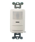 Wall Mount Motion Sensor With Passive Dual Technology PDT, PIR Microphonics Occupancy Sensor, Single Relay, White Finish