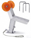 Six Level Adjustable Boat Trailer Winch Stand With 17.3 To 22.0 Inch Post Range, Heavy Duty Winch Post Support With Large Rollers And U Bolts
