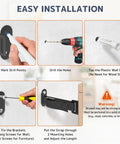 Easy installation guide for Heavy Duty Anti Tip Furniture Anchors With Tough As Nails Base And No Sweat Quick Release Wall Safety Kit.