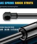 Gas spring shock struts showing double sealing ring and high-quality connecting part for Jeep Cherokee and Wagoneer 1984 to 1994 replaces 4782.