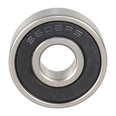 S608 2RS Precision Ball Bearings Stainless Steel ABEC 5 Rated Dual Rubber Sealed for quiet operation in small motors.