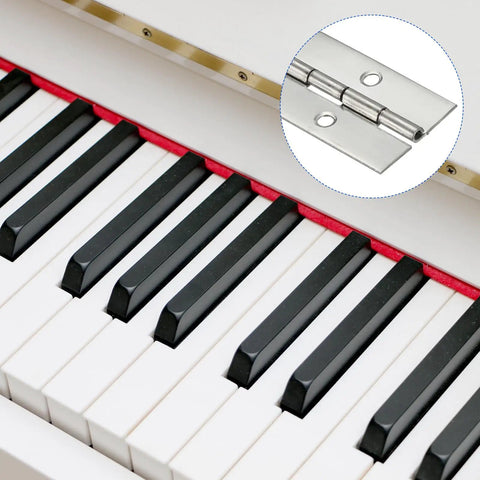 Two Pack 20 Inch Stainless Steel Piano Hinge Full Length Continuous Door Leaf Rock Solid Heavy Duty Cabinet Hardware Rust Resistant close-up
