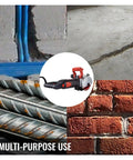 Tough As Nails 4800W Wall Chaser And Concrete Groove Cutter With 125mm Blade on various materials like brick and concrete.