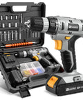 Killer 20V Cordless Drill Set With 2.0 Ah Battery And Charger 30 Nm Torque 21+1 Clutch settings in tool case