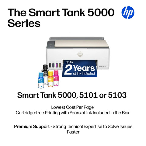 Refillable All In One Wireless Printer For Home Office With Scanner And Copier EcoTank Alternative Cartridge Free Printing With Two Years Of Ink Included