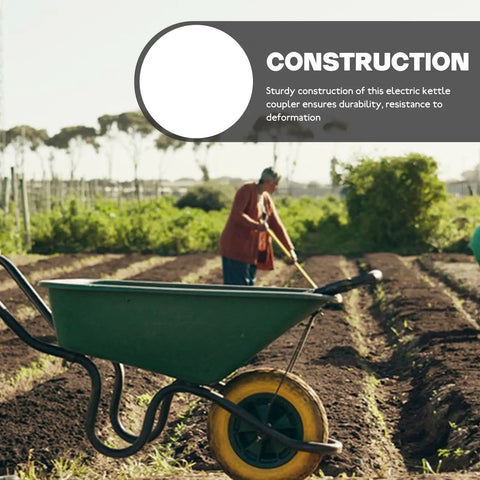 Gardener using wheelbarrow in vegetable garden