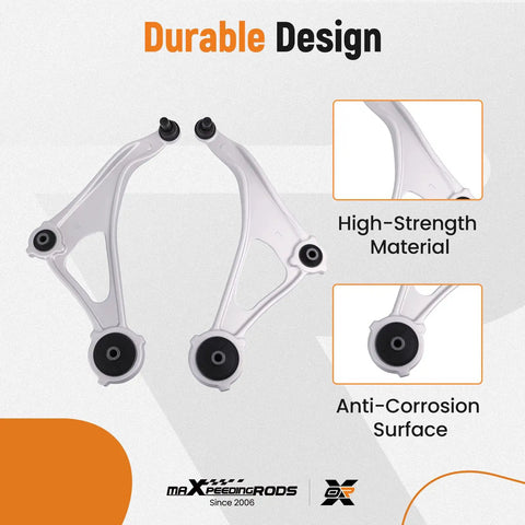 Ready To Roll 10 Piece Front Suspension And Steering Repair Kit For Nissan Altima 2013 2014 lower control arms with ball joints, showing durable design.