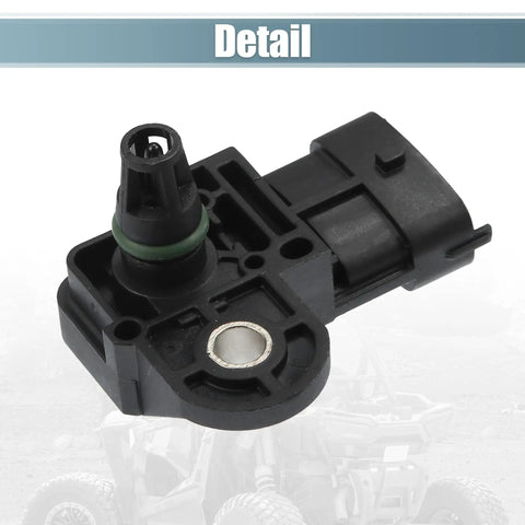 Close-up of Badass Map Air Flow Sensor Replacement Fits Polaris Sportsman Ace Ranger detailing intake pressure port and sensor shape.