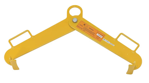 Rock Solid Vertical Drum Clamp Built For Heavy Hauling And Quick Gripping Up To 1000 Lbs Steel Barrels With Iron Grip Clamps in yellow.