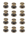 Image showing 8Mm Flat Head Copper Brass Screws Nuts Rivets Set For Leather Craft And Accessories DIY Repair Kit For Luggage And Clothes.
