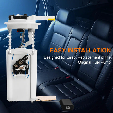 Fuel Pump Assembly With Level Sensor And Sending Unit For 2000 2001 2002 2003 Cadillac Escalade Tahoe Yukon V8 4.8L 5.3L 6.0L Replaces E3508M Plug And Play Upgrade For Your Ride shown in vehicle interior.