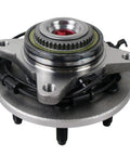 Heavy Duty Front Wheel Hub And Bearing Assembly For 4WD 4x4 Trucks 6 Lug With ABS close-up view showing metal finish and wiring.