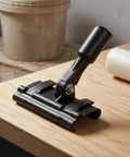 Floor Coating Roller Clamp Accessory With Metal Handle And Hinge Joint Rectangular Base Clamp Tool For Flooring Projects Workshop Tasks Contractor Jobs Home Renovation And DIY Setup, black metal clamp on wood