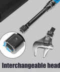 Adjustable Torque Wrench 5 To 30 Nm With 30mm Open End And Click Stop Changeable Head For HVAC Mini Split And Refrigeration Systems Pro Grade Precision Tool featured with interchangeable head system